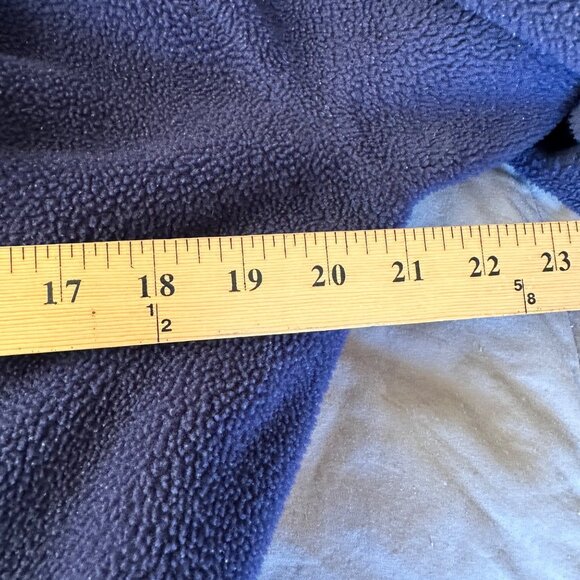 Vtg LL Bean Robe Womens Medium Long Fleece Robe Pockets Belt Wrap 90's - Picture 4 of 5